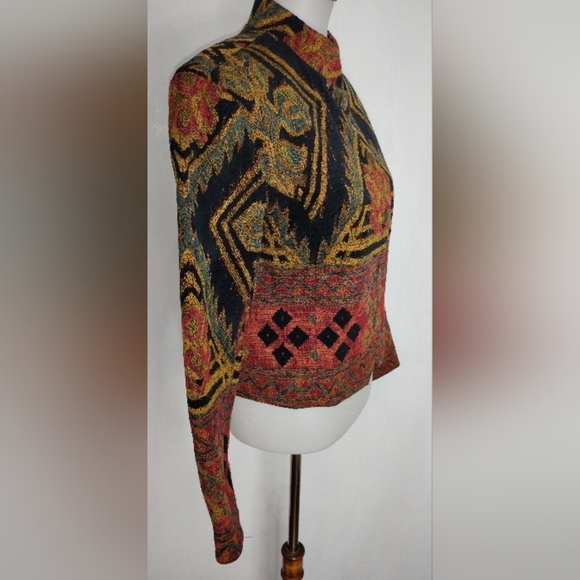 LUXURY WESTERN CHENILLE CROP JACKET - Picture 5 of 9